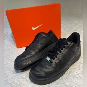 Nike Air Force 1 AF1 Black Sneakers Men Male Size 8.5 Woman Lady 10